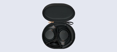    The Sony WH-1000XM3 stashed in the carrying case